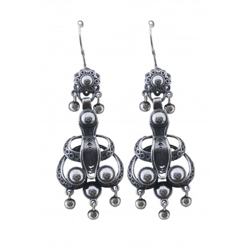 ROSIÑA-  pendiente mediano de colgar riguido