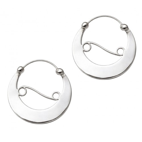 Pediente  XL- Grande con  cierre de media esfera   de la colección Aros da Fonsagrada de Sonia Ares.