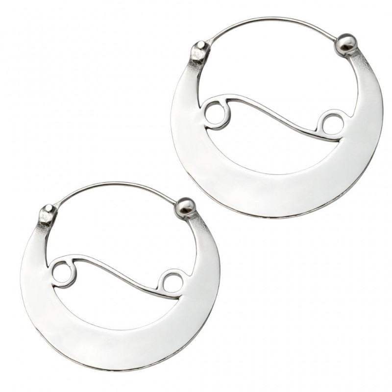 Pediente  XXL- Grande con  cierre de media esfera  con filigrana  de la colección Aros da Fonsagrada