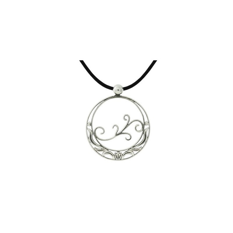 Aros da María - Colgante Pequeño , calado y en plata de ley , con Inspiración   de la naturaleza