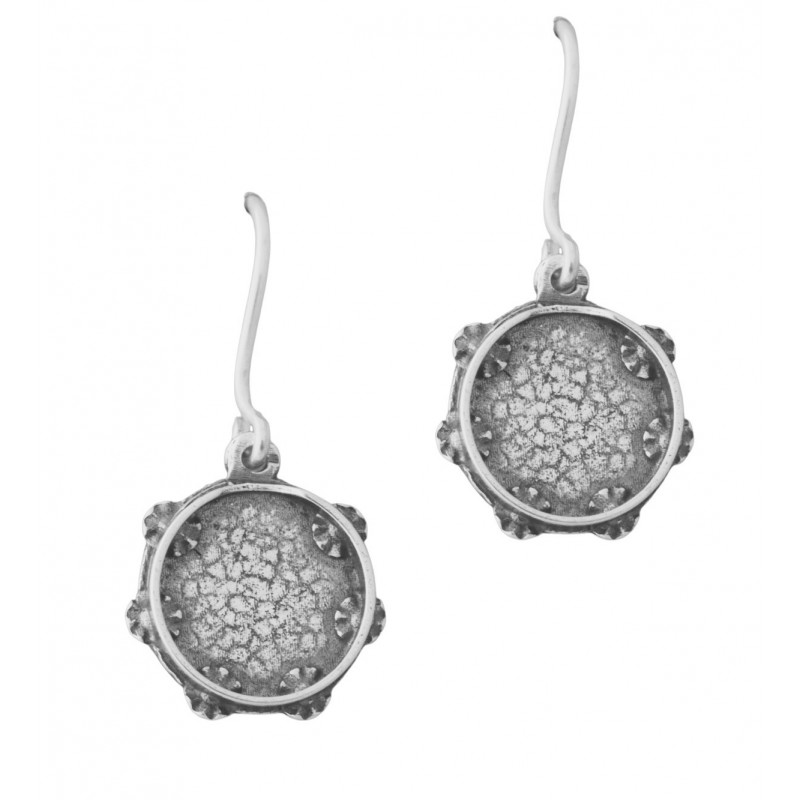 Pendiente grande  pandeireta con gancho movil