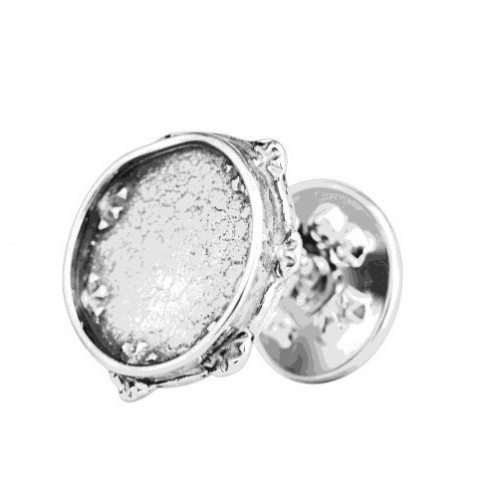 Pin grande pandeireta en plata envellecida